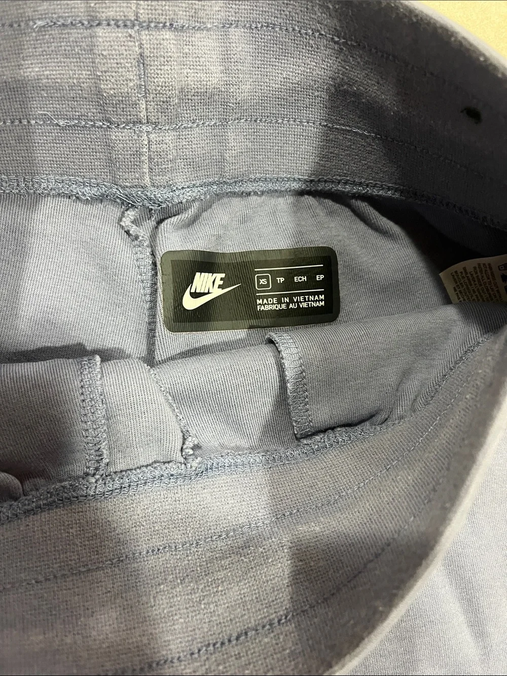 Nike Tech Light Blue Joggers with Black Accents